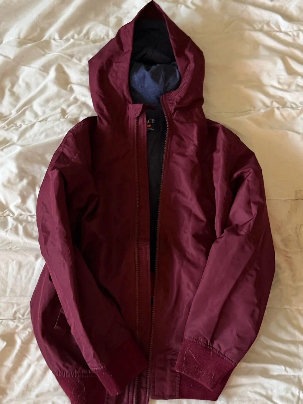 The Children's Place Hooded Bomber Jacket - Burgundy